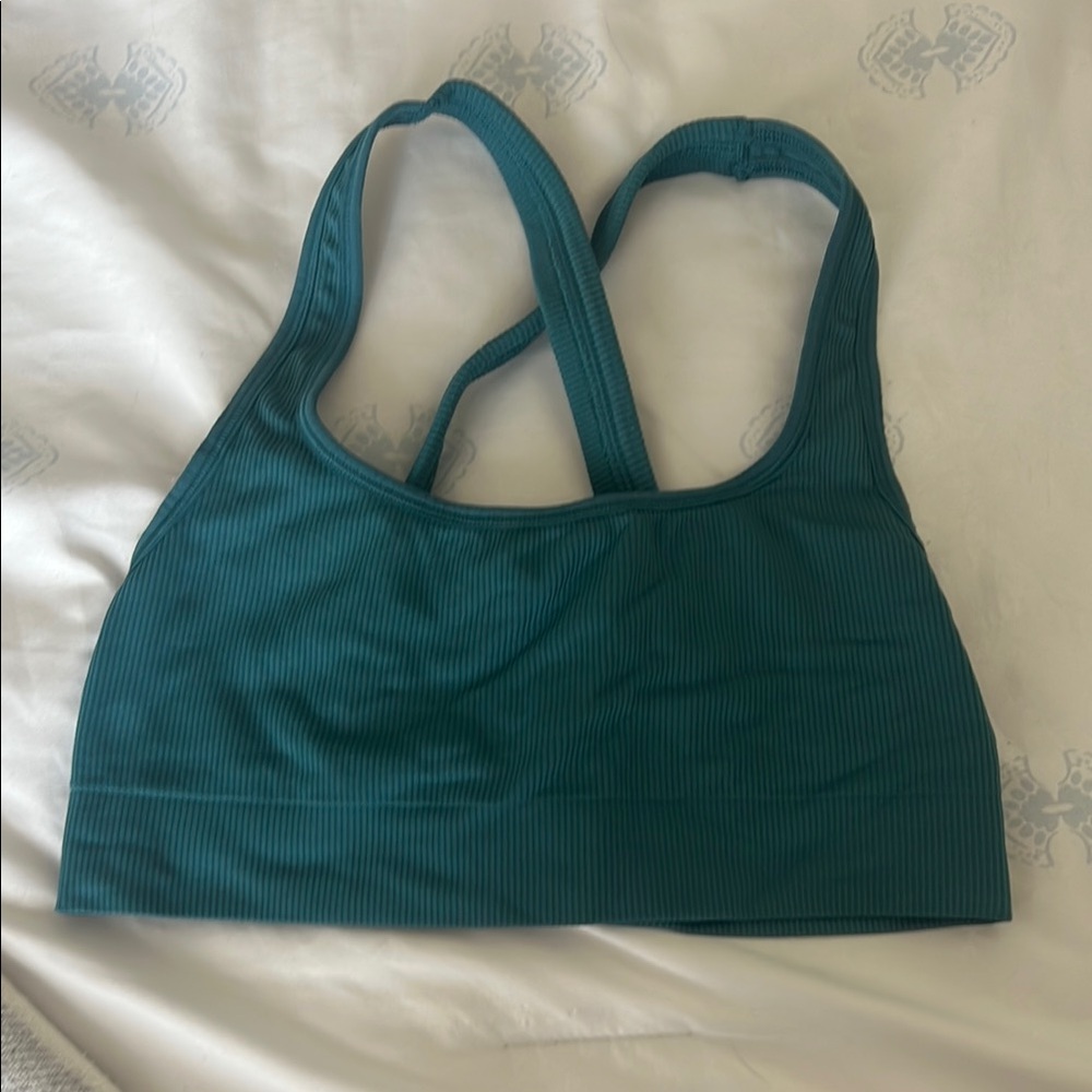 Athleta Blue Sports Bra with Racerback Design